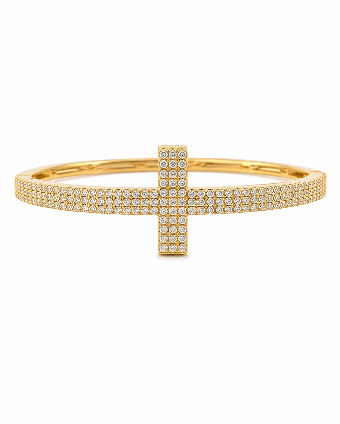 Pave Cross Bangle