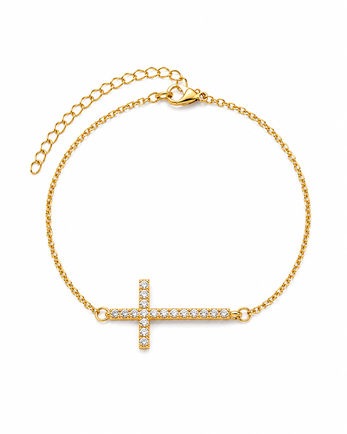Sideways Cross Bracelet