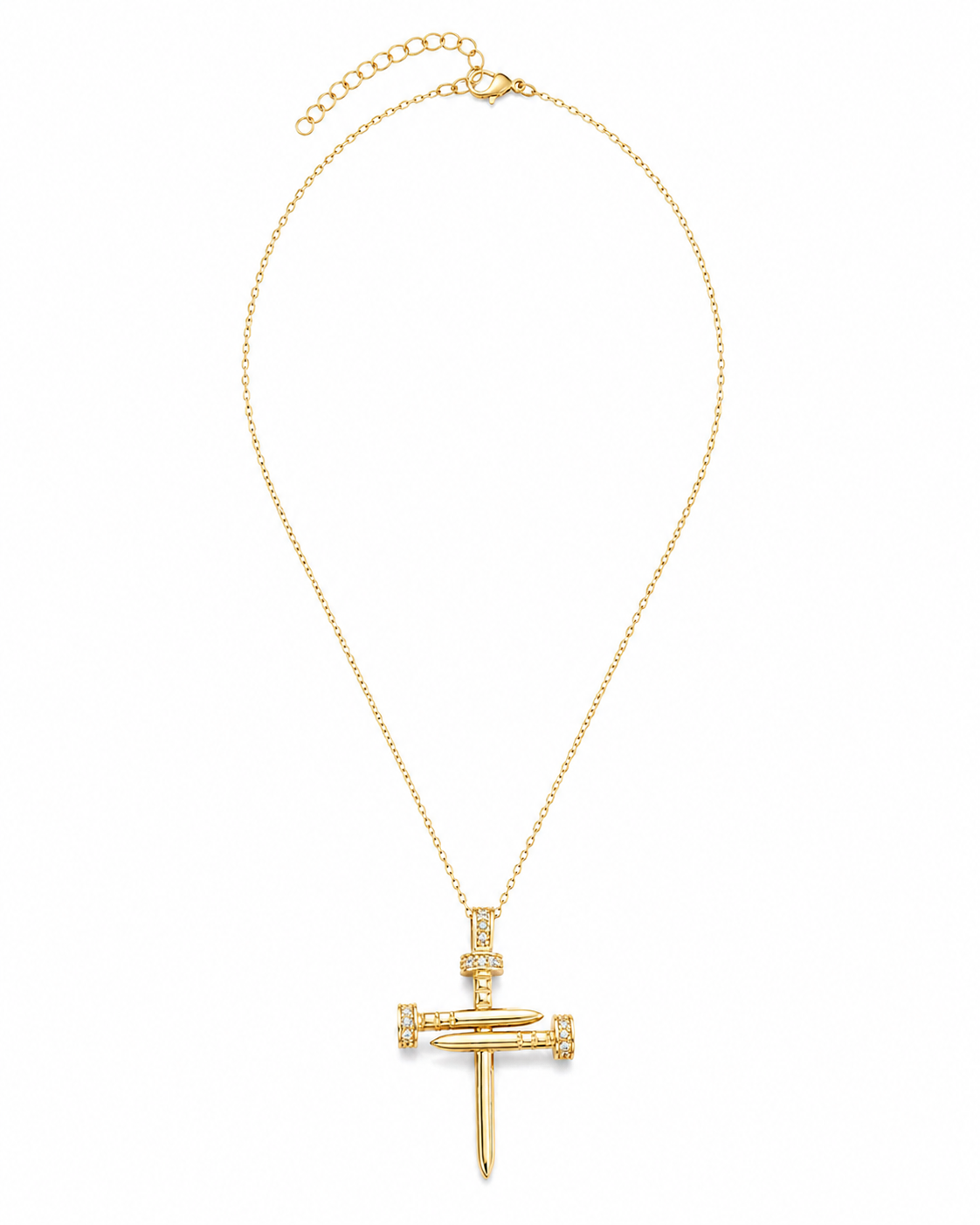 Three Nails Cross Necklace