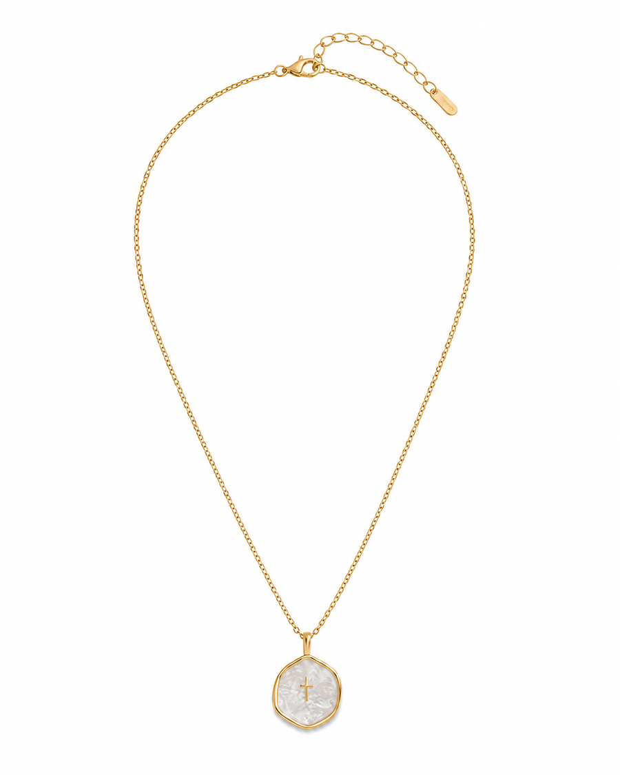Mother Of Pearl Cross Medallion