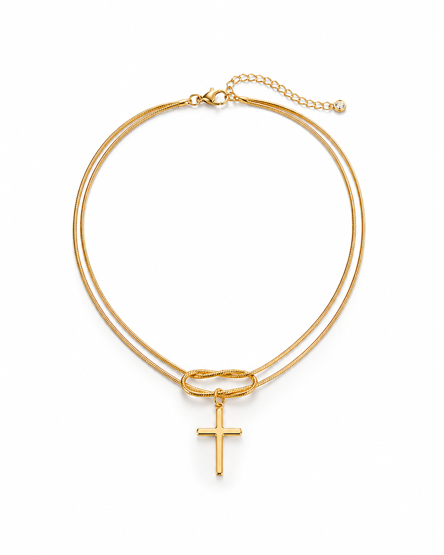 Knotted Cross Bracelet